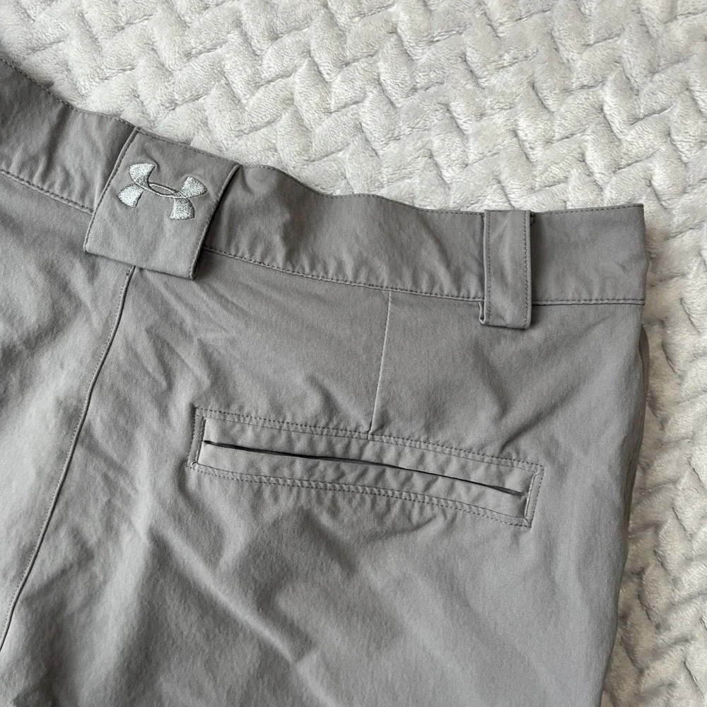 Under Armour Golf Shorts Mens 32 Gray Chino Bermuda Performance Stretch